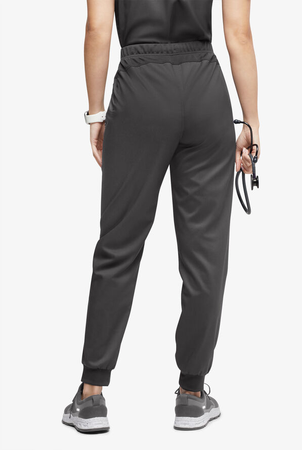 UA Exclusive Cherokee Workwear Revolution Women's 4-Pocket STRETCH Cargo Jogger Scrub Pants - Pewter - 3