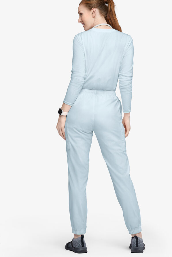 Butter-Soft Originals Women's 7-Pocket Tapered Jogger Cargo Scrub Pants - Tall - Morning Dew - 3