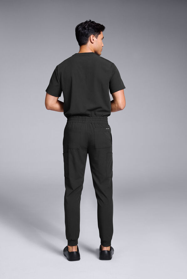 Pantalón médico Hypothesis S-R Shift Ready estilo jogger con 8 bolsillos para hombre - Jet Black - 2