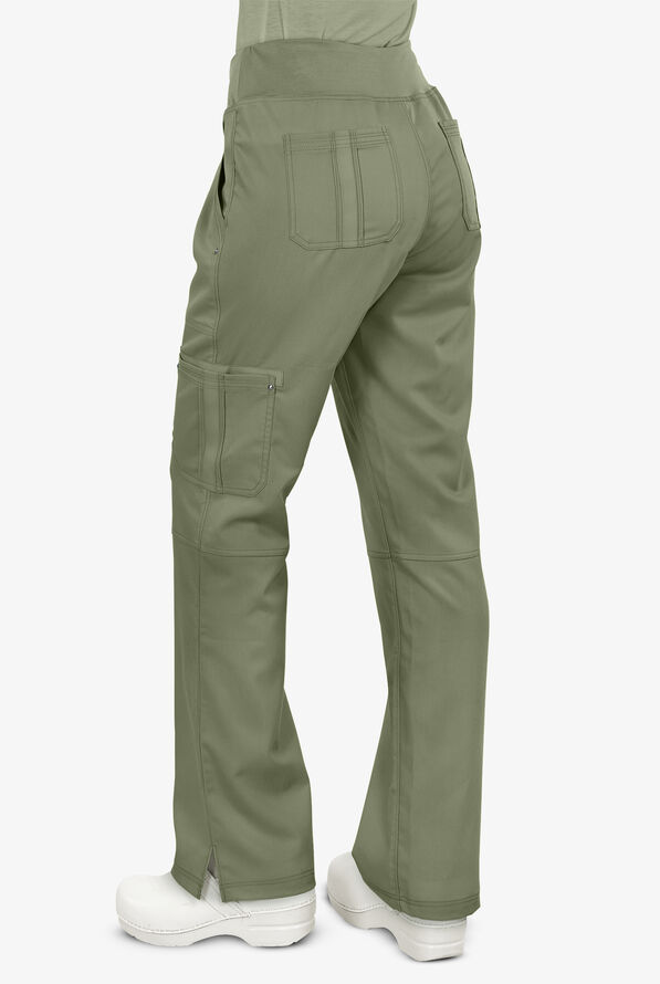 Healing Hands Purple Label Tori Women's 5-Pocket STRETCH Yoga Scrub Pants - Olive - 2
