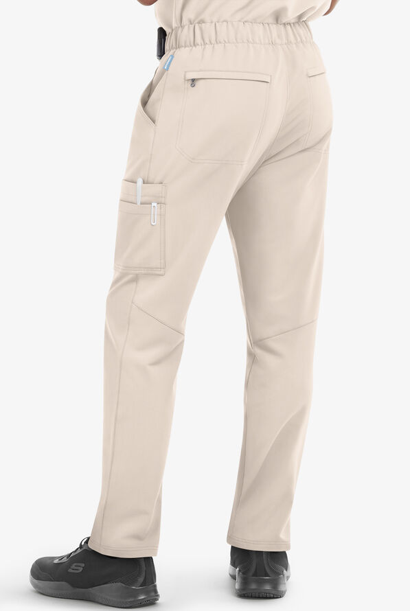 MOVEMENT by Butter-Soft Hadar Men's 9-Pocket Cargo STRETCH Scrub Pants - Khaki Shale - 2