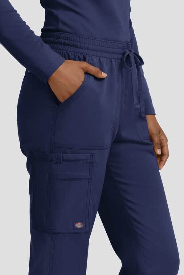 Dickies Forge Women's 6-Pocket Straight Leg Cargo Scrub Pants - Navy - 3