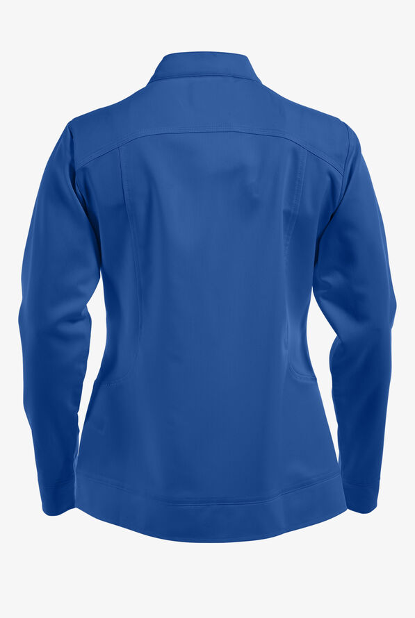 Healing Hands Purple Label Dakota Women's 2-Pocket STRETCH Scrub Jacket - Royal - 3