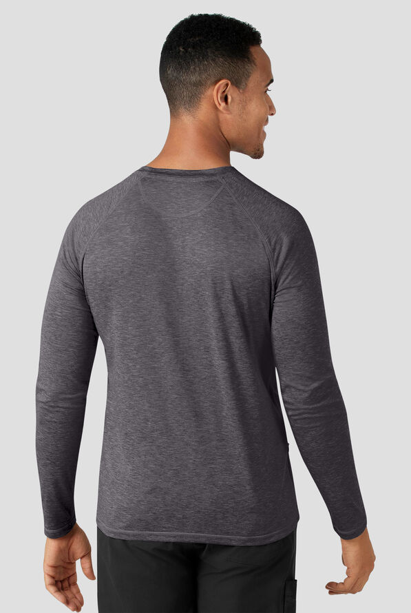 Camiseta m&eacute;dica Carhart Force estilo jaspeado con mangas ragl&aacute;n y 1 bolsillo para hombre - Pewter Heather - 4