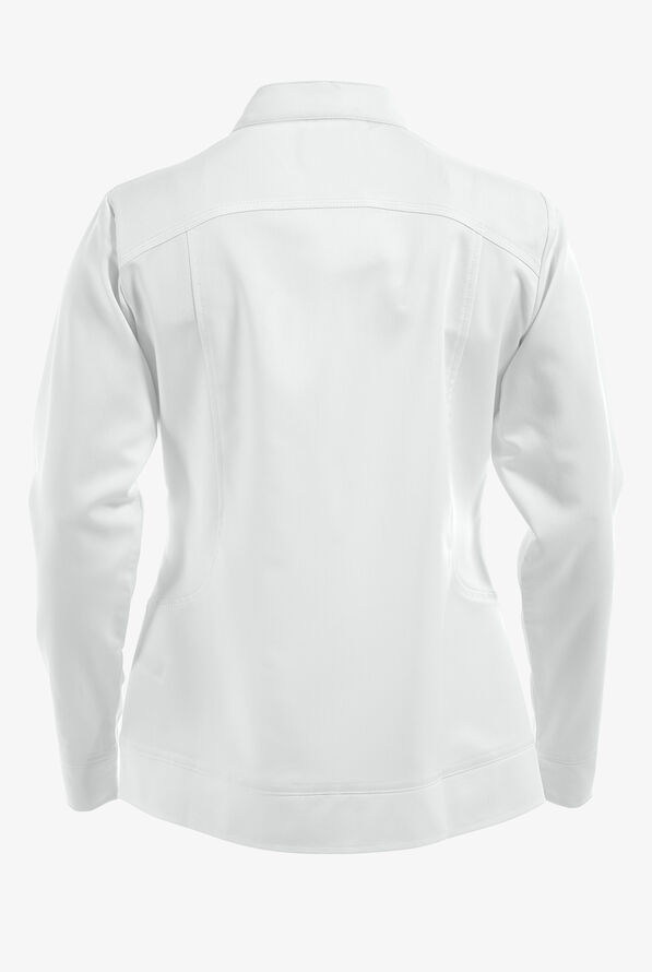 Healing Hands Purple Label Dakota Women's 2-Pocket STRETCH Scrub Jacket - White - 3