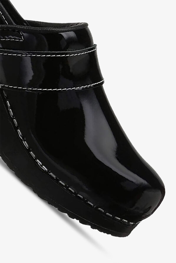koi by Sanita Women’s Professional Lindsey Patent Leather Nursing Clogs - Black Patent - 3