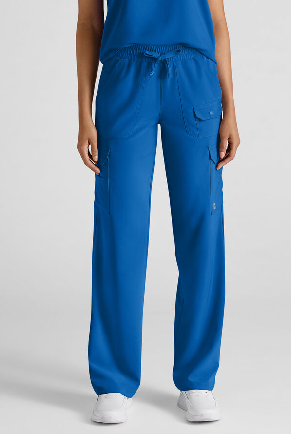 Easy STRETCH Ayo Women's 10-Pocket Cargo Scrub Pants - Royal - 1
