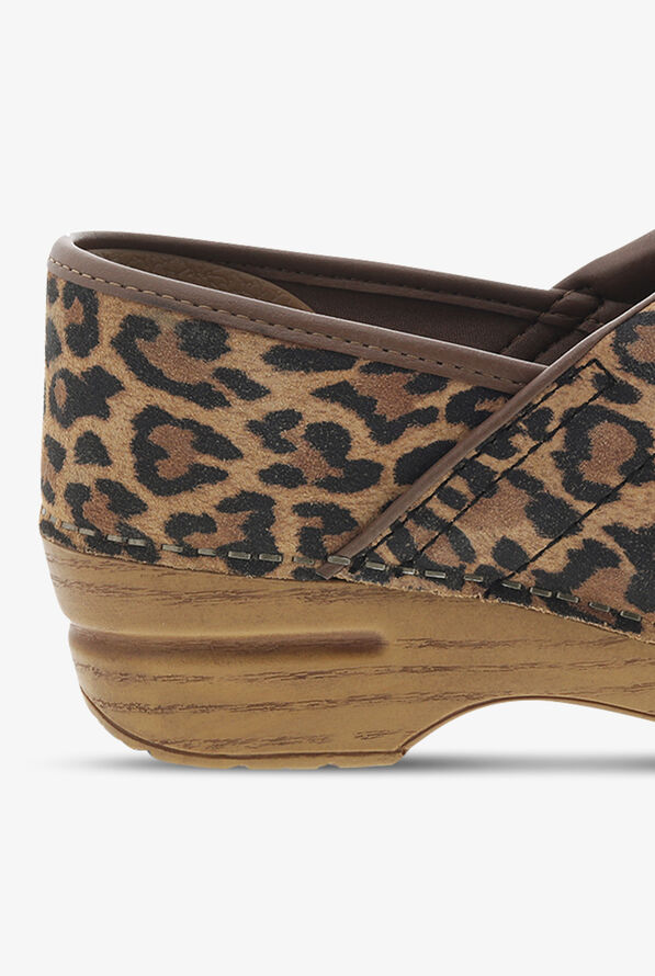 Dansko Women's Professional Leopard Suede Nursing Clogs - null - 2