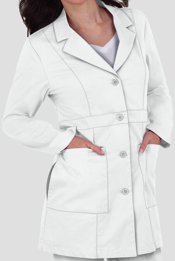 Butter-Soft STRETCH 2 Pocket Lab Coat - White - 1