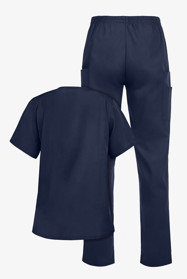 Strictly Scrubs Women’s 6-Pocket Scrub Set - Navy - 2
