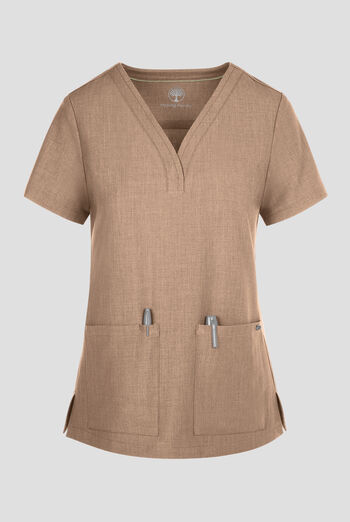Healing Hands Quest Briana Women's 3-Pocket STRETCH Y-Neck Scrub Top
