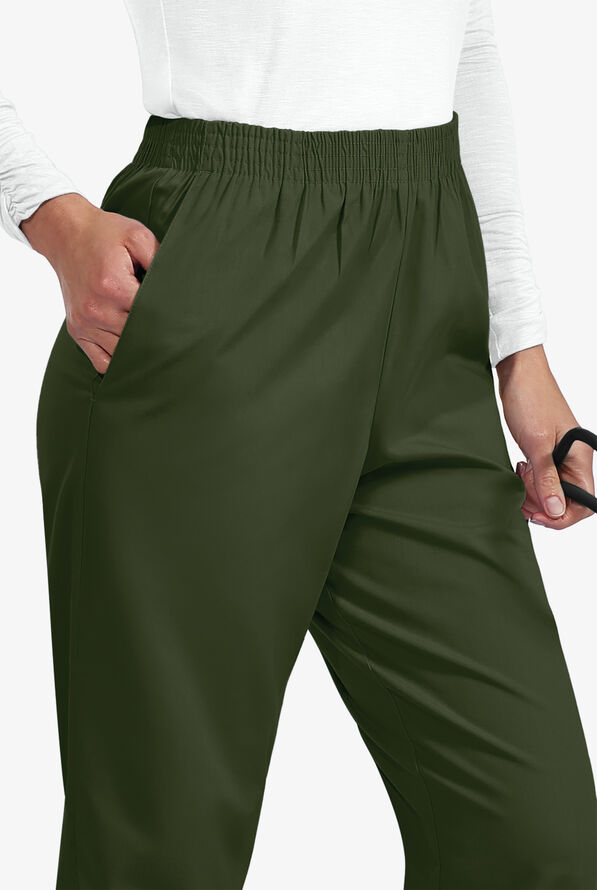 UA Best Buy Scrubs Women's 2-Pocket Elastic Waist Pants - Tall - Olive - 3