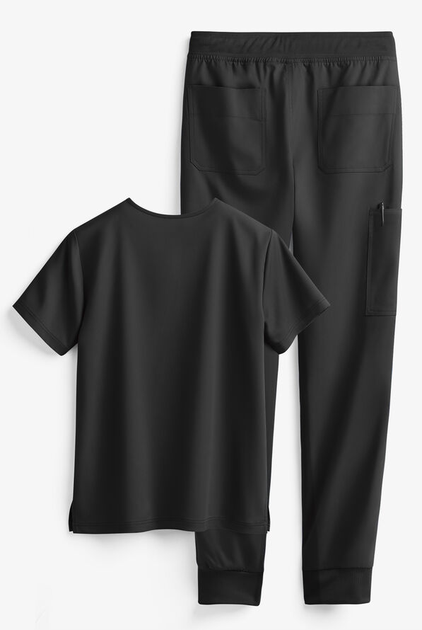 Tafford Active STRETCH Men's 5-Pocket Jogger Scrub Set - Onyx Black - 2