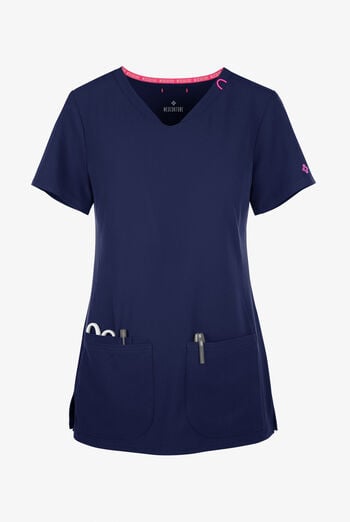 Med Couture Amp Women's 3-Pocket STRETCH V-Neck Scrub Top