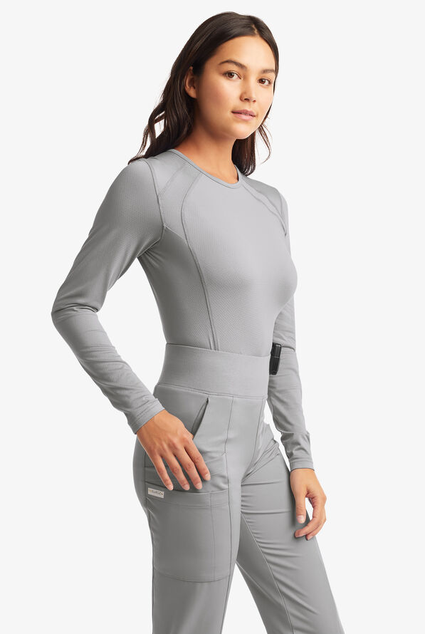 Camiseta médica ReSurge Jade con mangas largas para mujer - Silver - 4