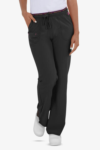 heartsoul Break On Through Heart Breaker Women's 4-Pocket STRETCH Logo Elastic Scrub Pants