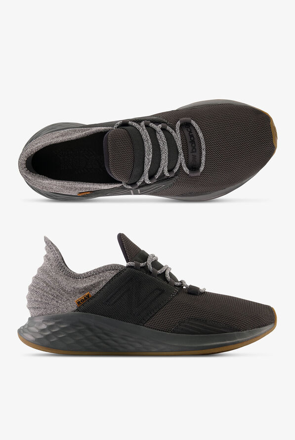 New Balance Men's Fresh Foam Roav Blacktop/Gum Athletic Lace-Up Nursing Shoes - null - 1