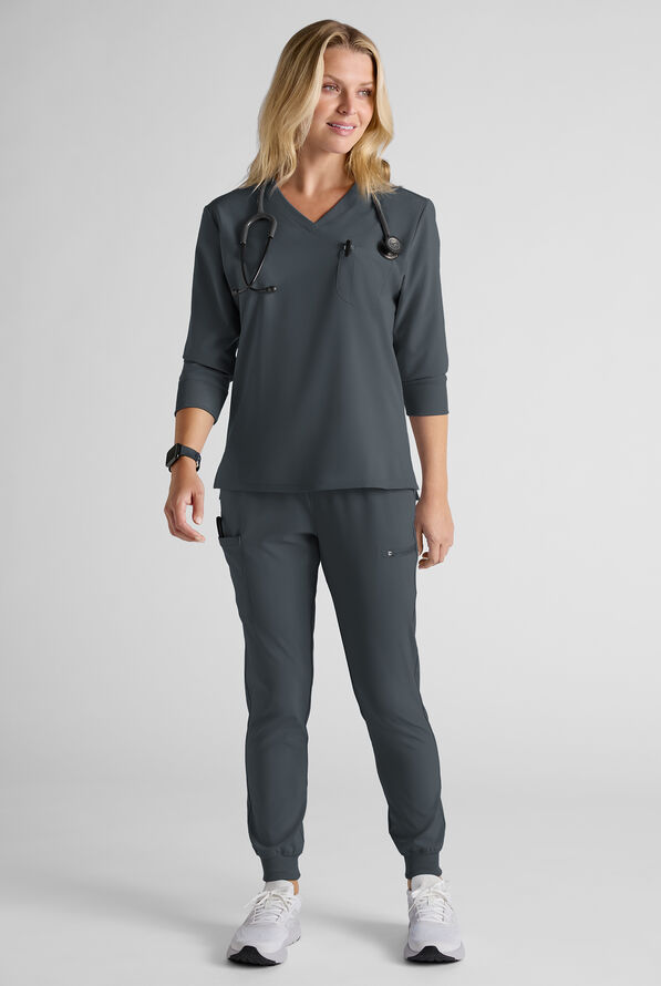 Easy STRETCH Women's Scrub Set - Pewter - 2
