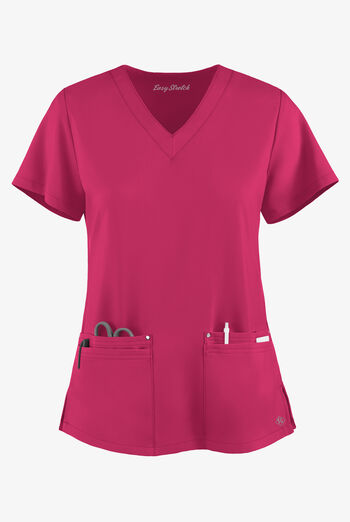 Easy STRETCH Lina Mitered Women's 4-Pocket V-Neck Scrub Top
