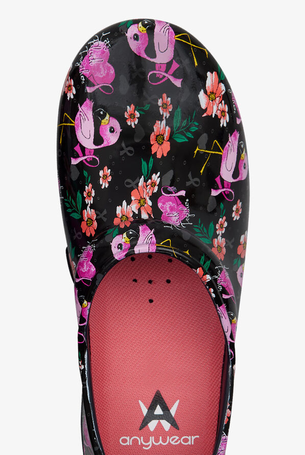 Anywear Women's SR Angel Floral Flamingo Nursing Clogs - null - 2