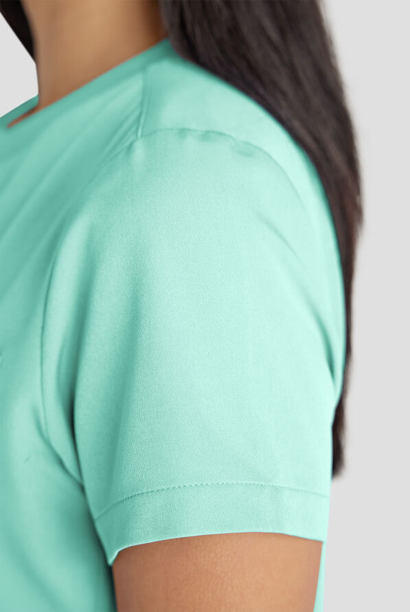 Blusa m&eacute;dica ReSurge Citrine con cuello redondo y 1 bolsillo para mujer - Jelly Mint - 4