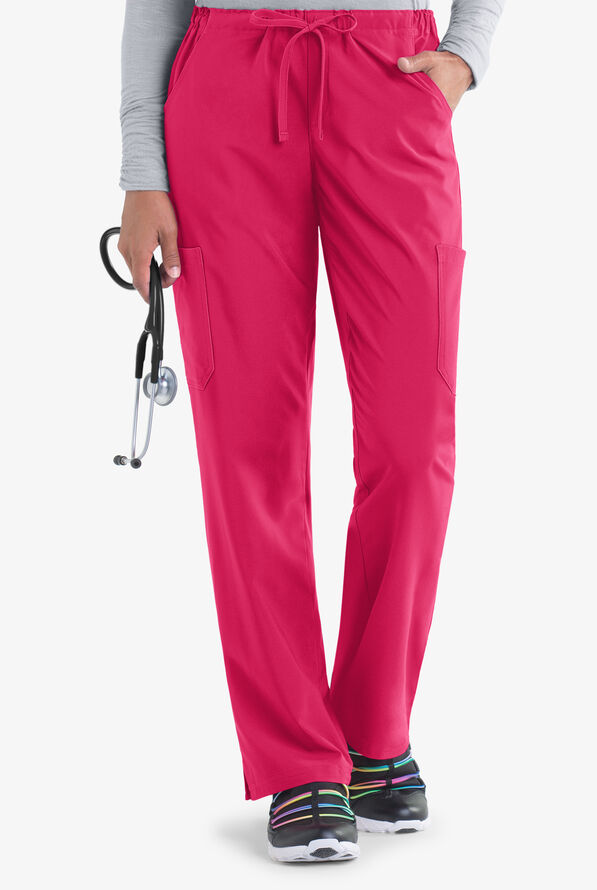 Pantalón médico Easy STRETCH Tall Eden con cordón y 4 bolsillos para mujer - Persian Red - 1