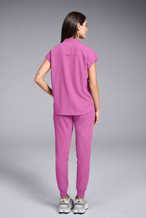 Blusa médica Hypothesis Meta de talla holgada con mangas dolmán para mujer - Magneta - 2
