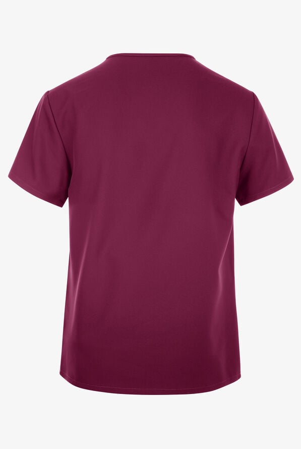 Blusa m&eacute;dica unisex Cherokee Workwear Originals Ultra con cuello en V y 1 bolsillo - Wine - 2