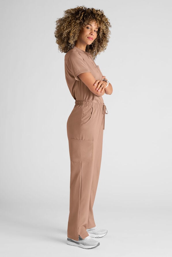 Pantal&oacute;n m&eacute;dico Easy STRETCH Eden con cord&oacute;n y 4 bolsillos para mujer - Warm Terrazzo - 7