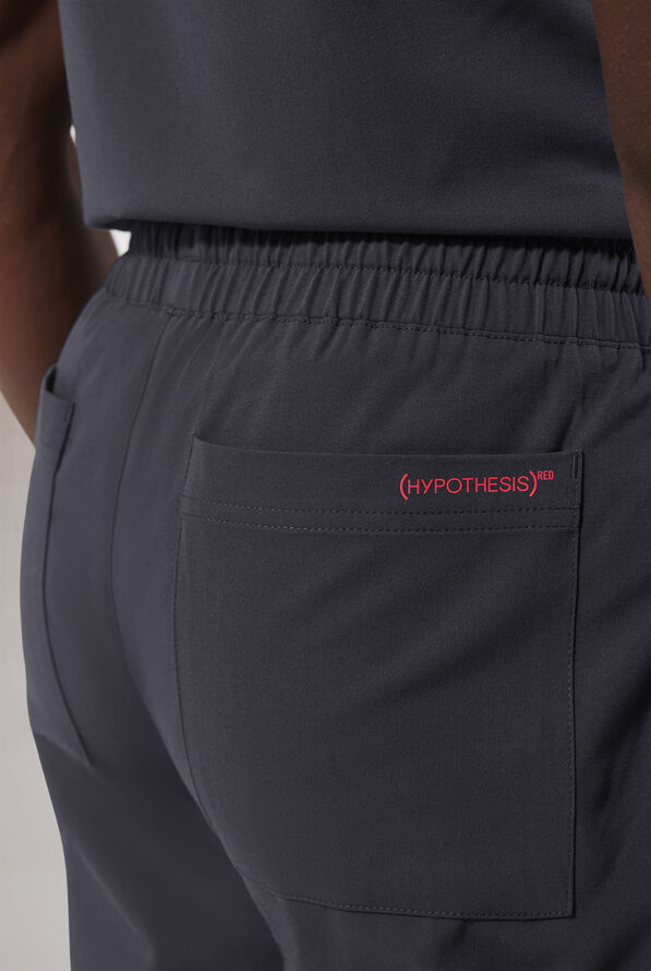 Hypothesis (RED) Men's 8-Pocket STRETCH Straight Leg Cargo Scrub Pant - Pewter - 3