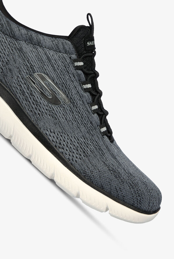 Skechers Men's Summits Louvin Black/White Athletic Shoes - null - 3