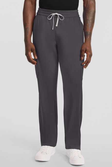 Cherokee Achieve Men's 5-Pocket STRETCH Straight Leg Cargo Knit Scrub Pants