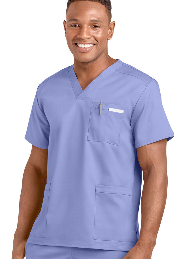 Conjunto de uniforme médico unisex Strictly Scrubs Active STRETCH con 14 bolsillos - Ceil Blue - 2