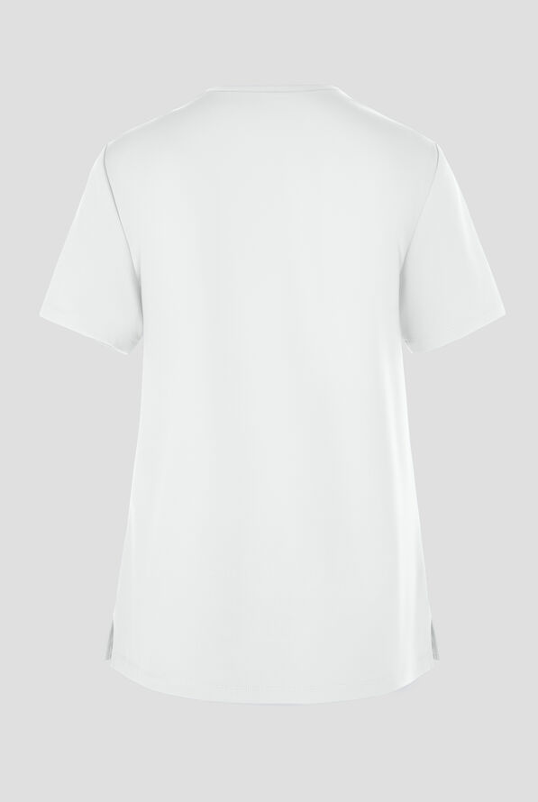 Cherokee Achieve Women's 2-Pocket STRETCH Knit V-Neck Scrub Top - White - 2