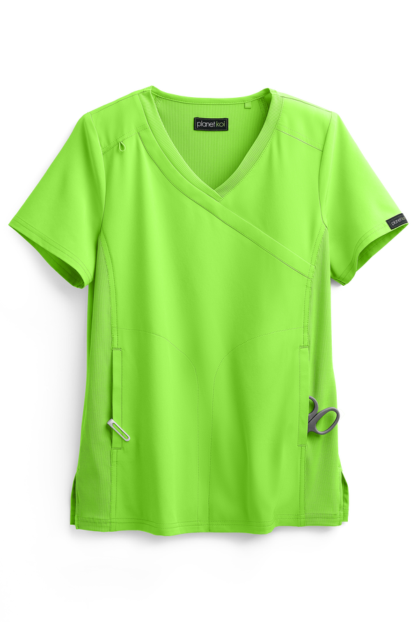 koi koi Scrubs Eco Mock Wrap Scrub Top, Nursing Scrubs