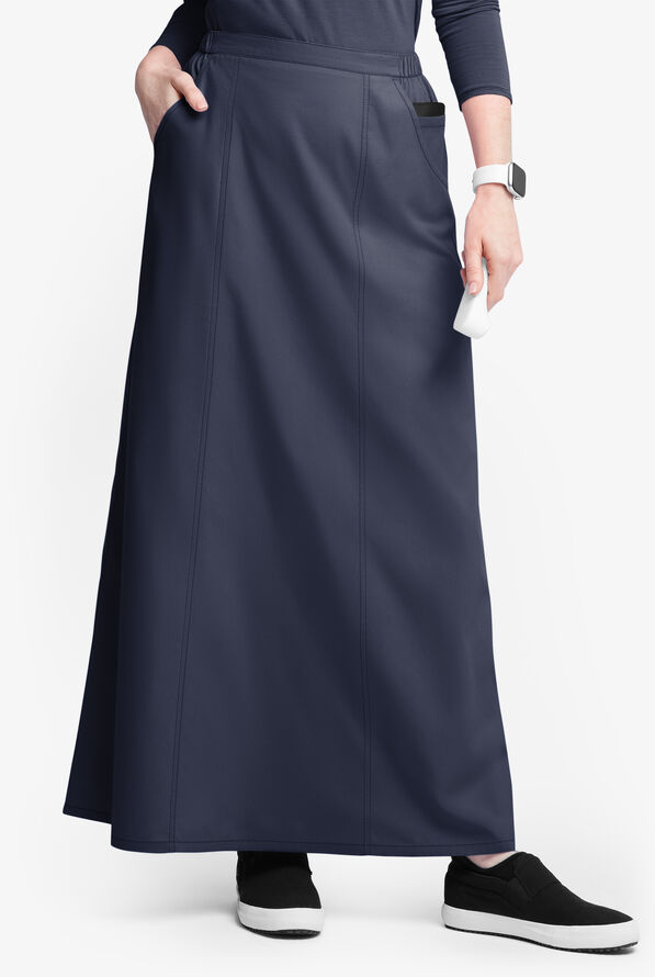 Falda médica estilo acampanada Butter-Soft Originals al tobillo con 4 bolsillos para mujer - Navy - 1