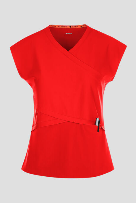 Infinity GNR8 Kinetic Knit Women's 3-Pocket STRETCH Dolman Wrap V-Neck Scrub Top