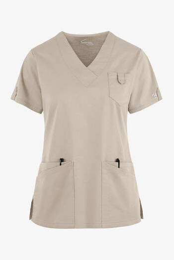 Blusa m&eacute;dica Butter-Soft STRETCH con cuello en V y 6 bolsillos para mujer