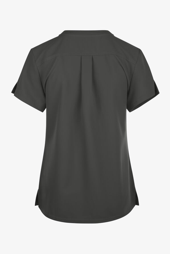 Blusa m&eacute;dica Med Couture Insight con cuello en V y 1 bolsillo para mujer - Pewter - 2