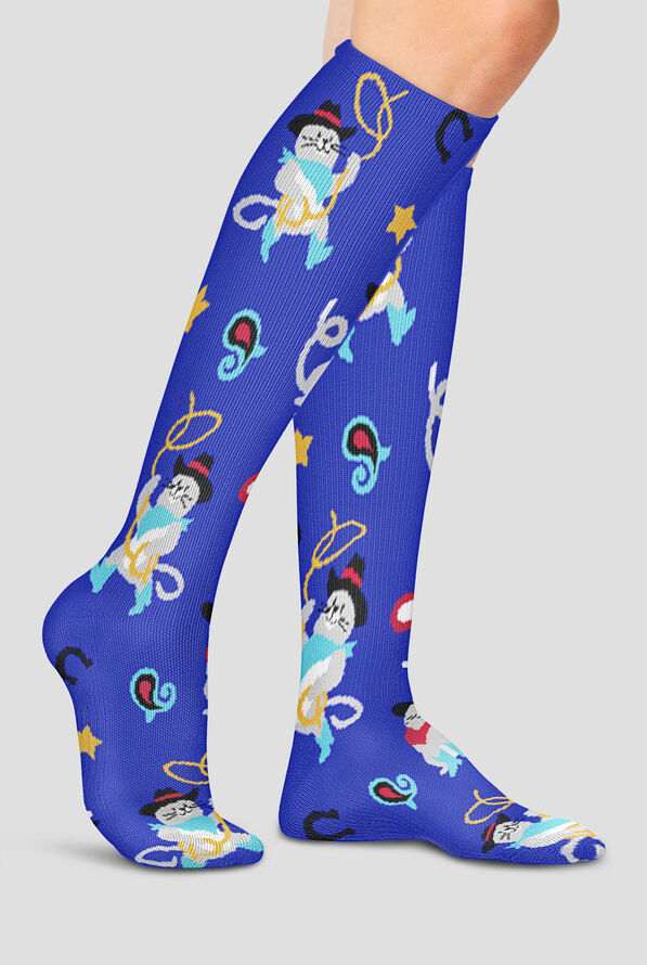 Calcetines de compresión Cherokee Cowgirl Cats Light Compression para mujer - 10-15 mmHG - null - 2