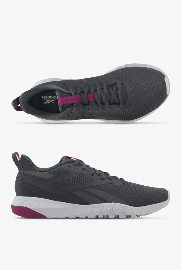 Reebok Women's Flexagon Force 4 Grey Athletic Lace Up Shoes - Grey - 1