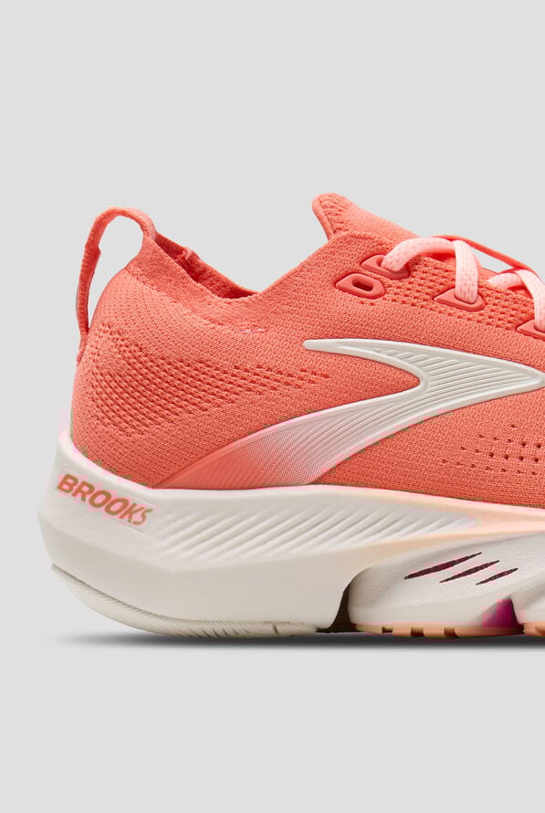 Brooks Women's Glycerin Flex Peach Echo/Coral/Coconut Athletic Lace Up Shoes - null - 4