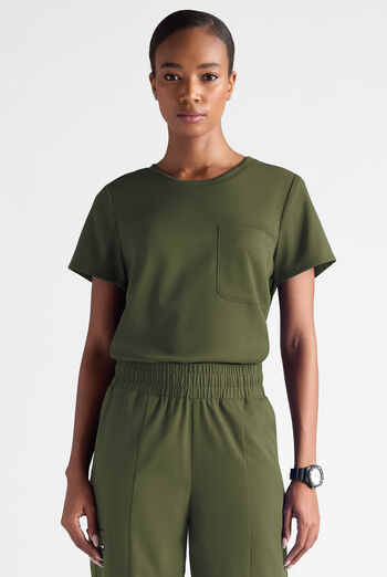 Blusa m&eacute;dica Grey's Anatomy by Barco Emerge STRETCH con cuello redondo y 1 bolsillo para mujer