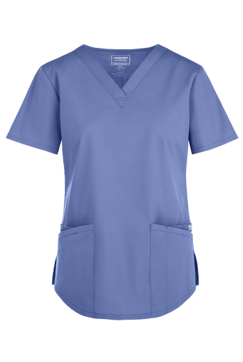 Blusa m&eacute;dica Cherokee Workwear Professionals con cuello en V y 3 bolsillos para mujer