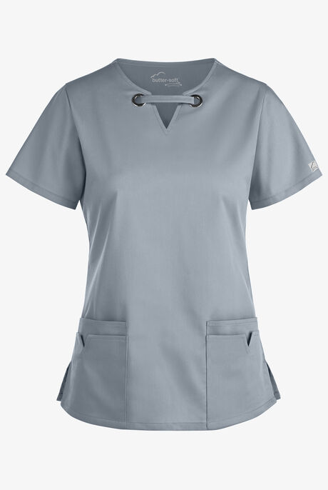 Butter-Soft STRETCH Women's 4-Pocket Large Grommet Scrub Top