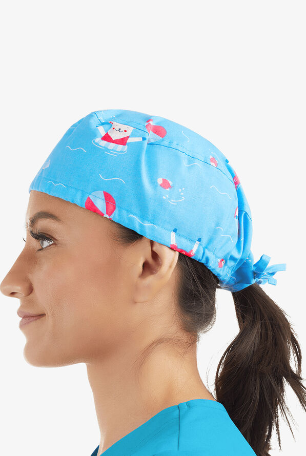 UA Butter-Soft BAA BAA Bobbing Unisex Adjustable Hem Print Scrub Cap - null - 2
