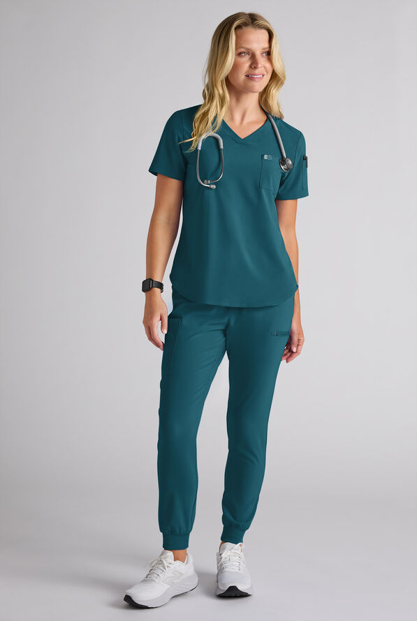 Conjunto de uniforme m&eacute;dico Easy STRETCH para mujer - Caribbean Blue - 11