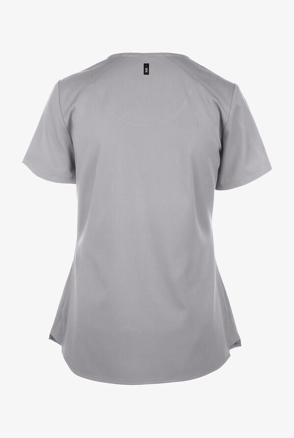 Grey's Anatomy by Barco Spandex STRETCH Emma Women's 4-Pocket V-Neck Scrub Top - Moonstruck - 3