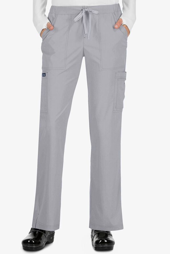 Pantalón médico koi Basics Holly petite estilo cargo con 8 bolsillos para mujer - Platinum Grey - 1