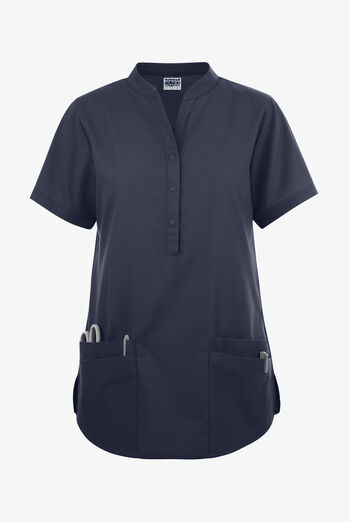 Strictly Scrubs Women's 6-Pocket Mandarin Collar Scrub Top